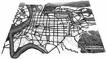 map of Taipei black and white for copymachine