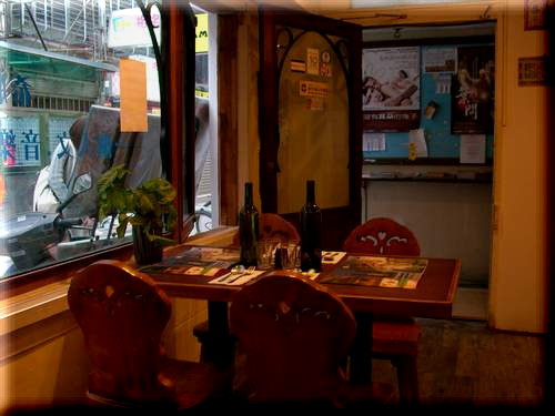 greek restaurant entrance